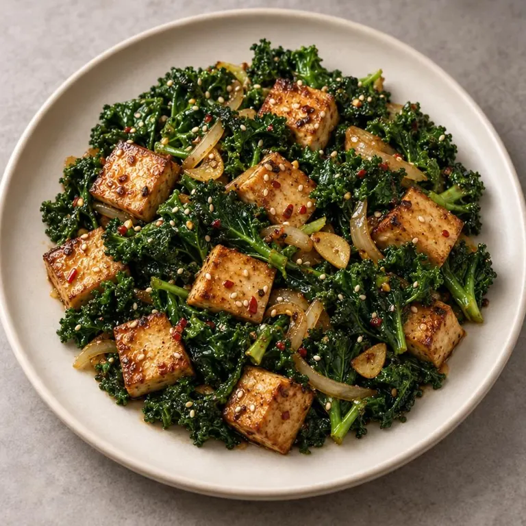 Tofu kale plate