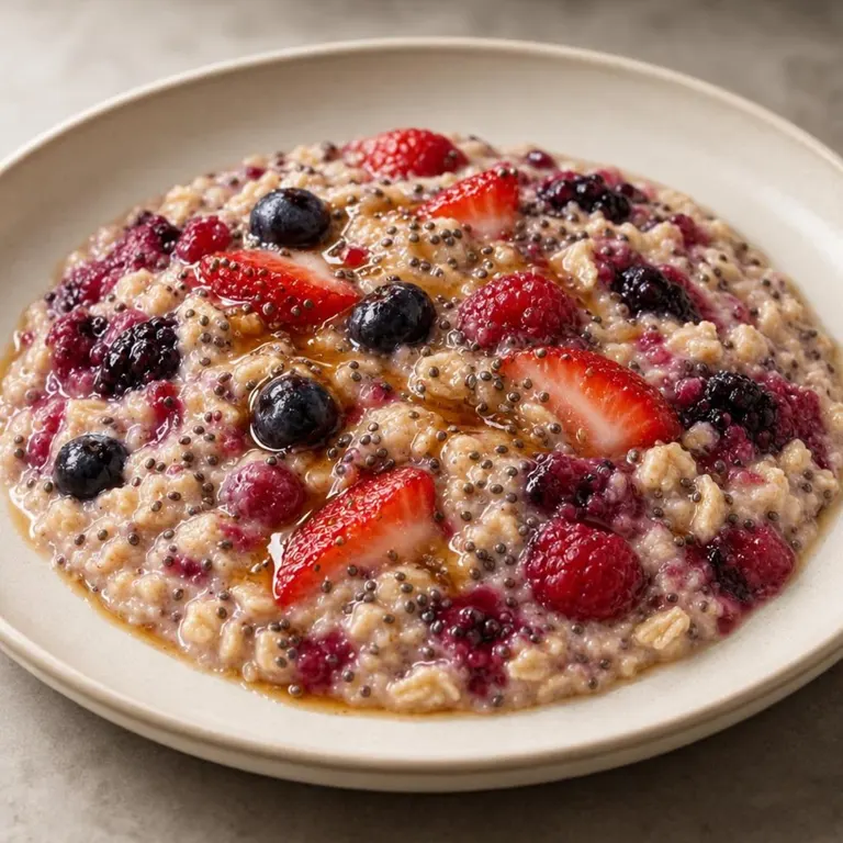 Maple Berry Porridge with Chia