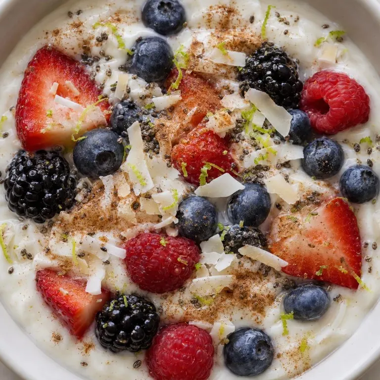 Mixed Berry Coconut Yogurt Bowl