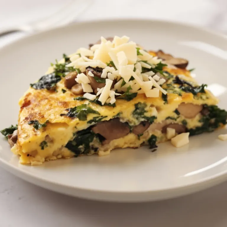 Mushroom & spinach frittata