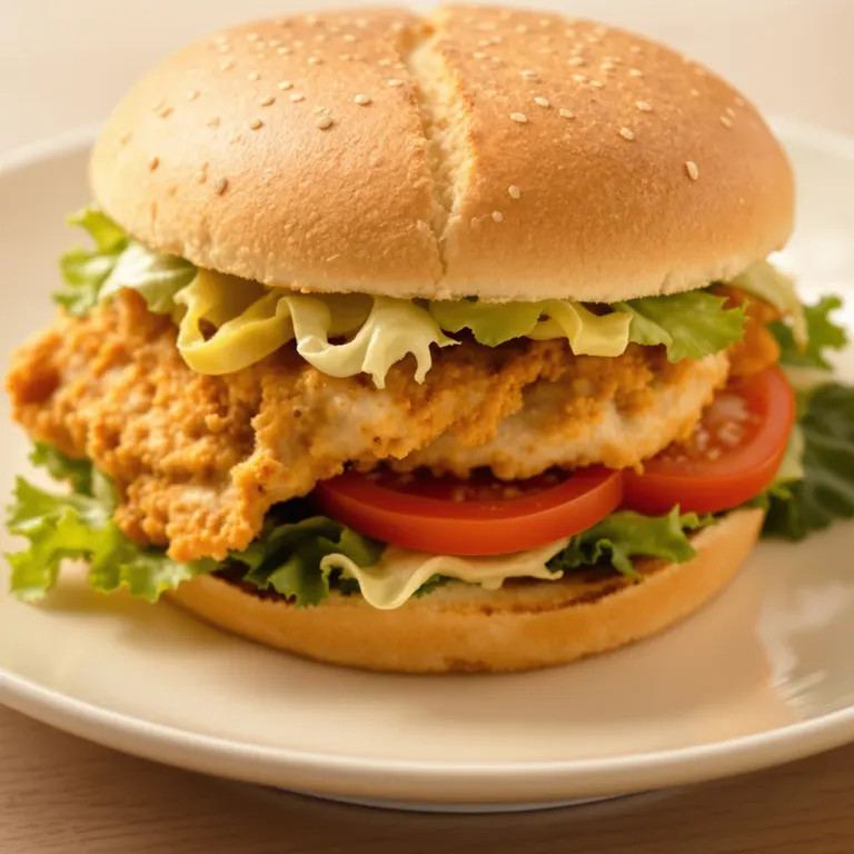 Crispy chicken burger