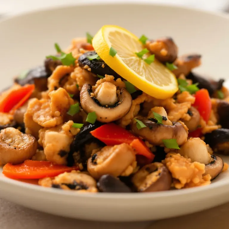 Air-fryer paprika mushrooms & peppers