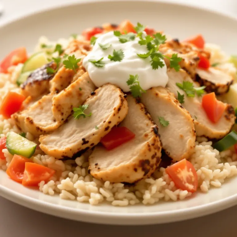 Chicken shawarma rice plate