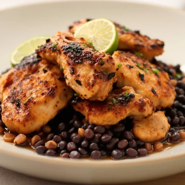 Jerk chicken & black beans