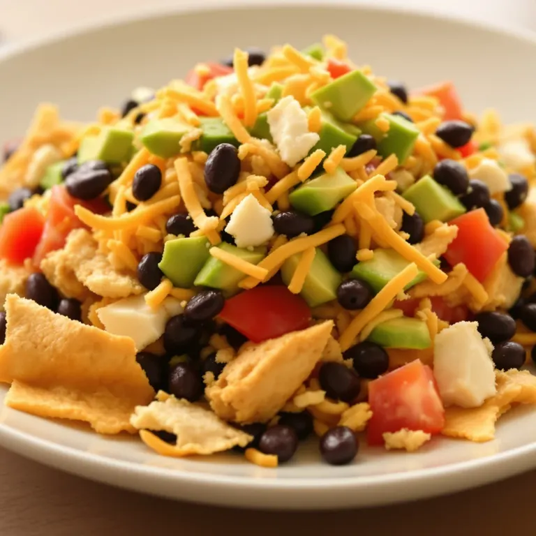 Microwave chicken taco salad