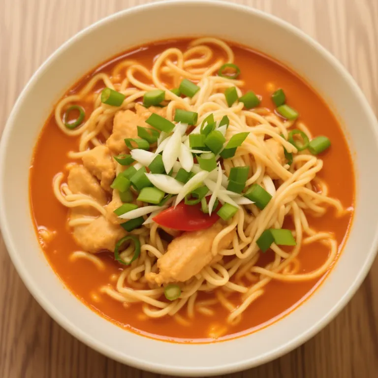 Microwave chicken laksa