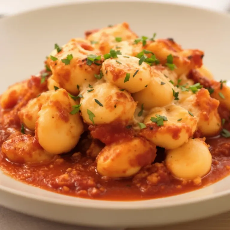 Cheddar gnocchi bake
