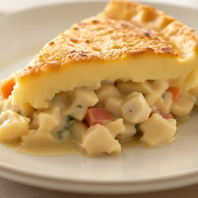 Chicken pot pie slice