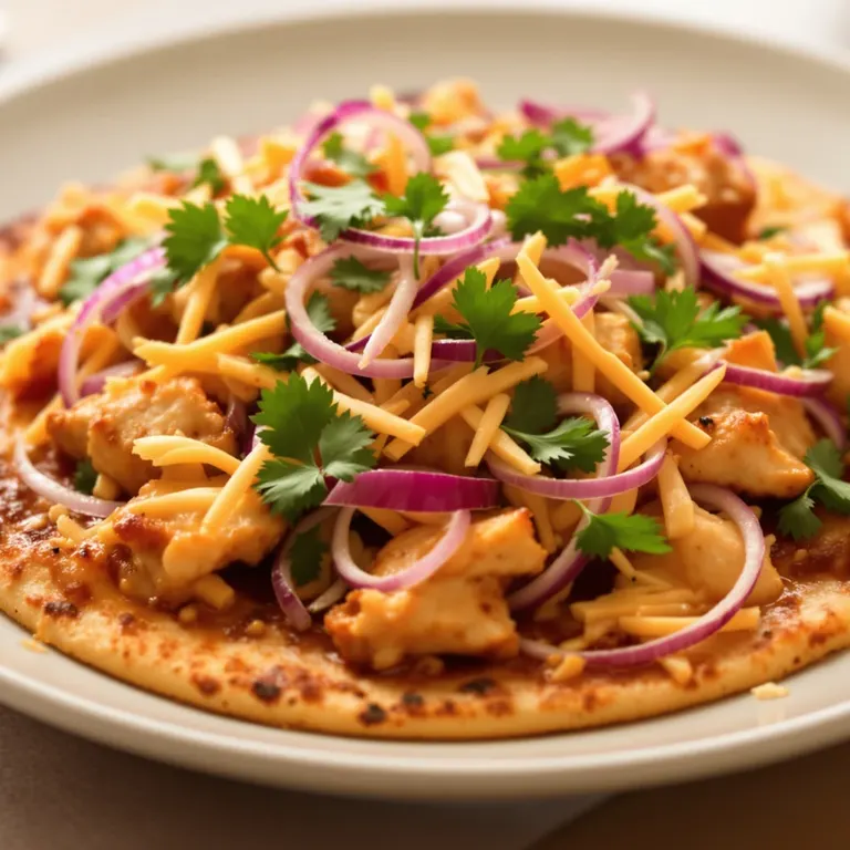BBQ chicken pizza