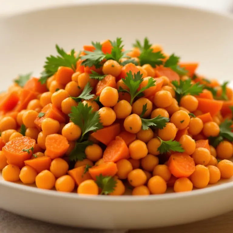 Paprika chickpeas & roasted carrot