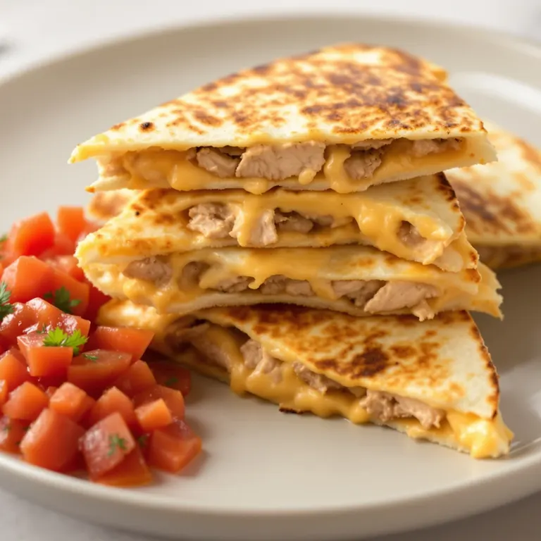 Chicken cheddar quesadilla
