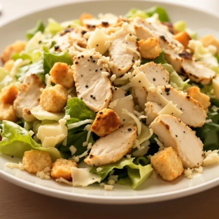 Chicken caesar salad plate