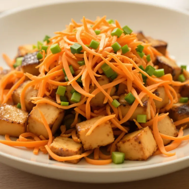 Ginger carrot tofu skillet