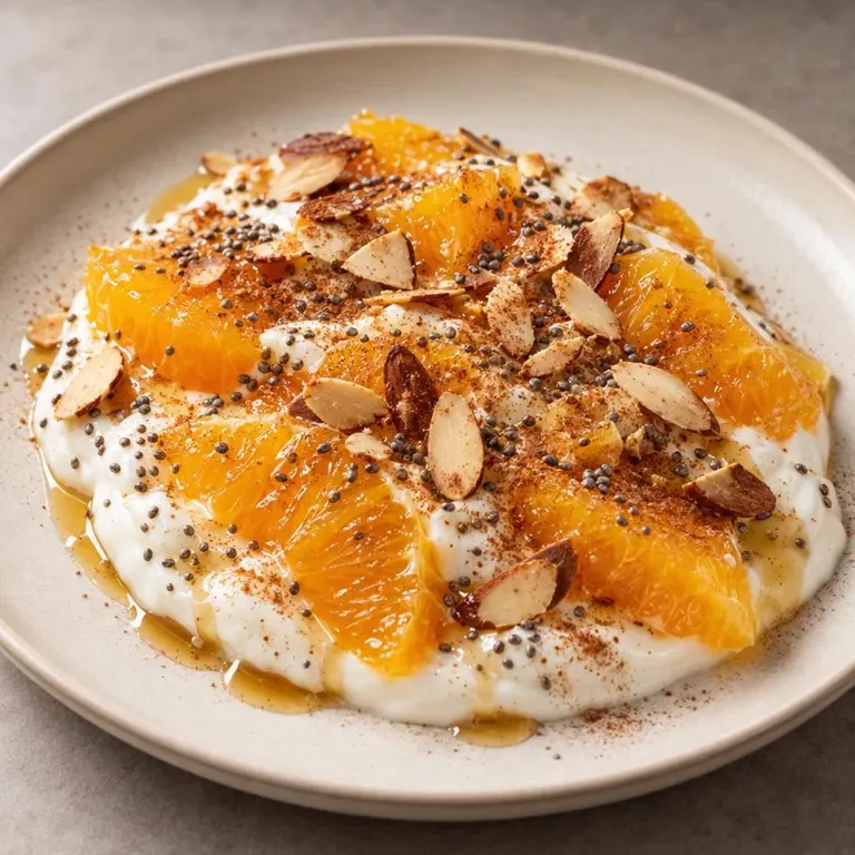 Orange Almond Yogurt Pot