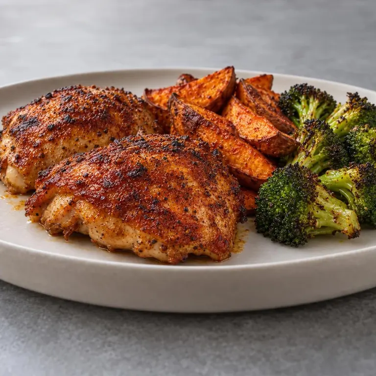 Paprika Chicken & Sweet Potato Wedges