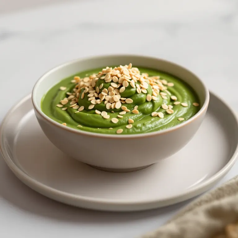 Peanut spinach oat bowl