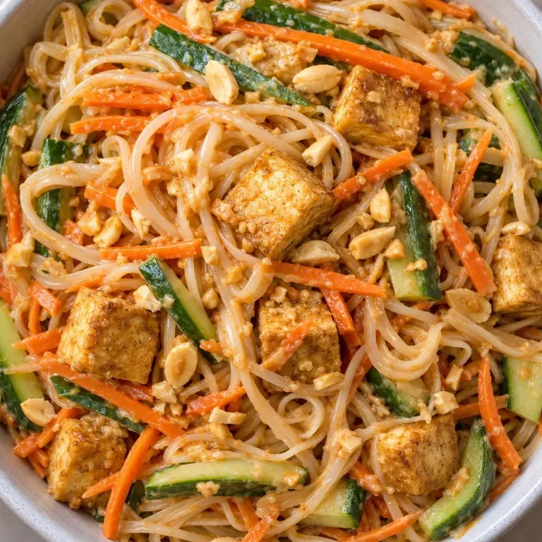 Peanut Tofu Noodle Bowl