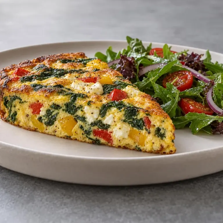 Pepper, Spinach & Feta Frittata