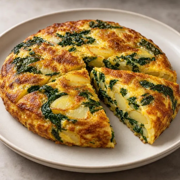 Potato & Spinach Stovetop Omelet