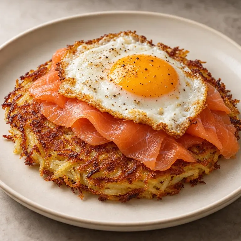 Potato Rosti with Smoked Salmon & Egg