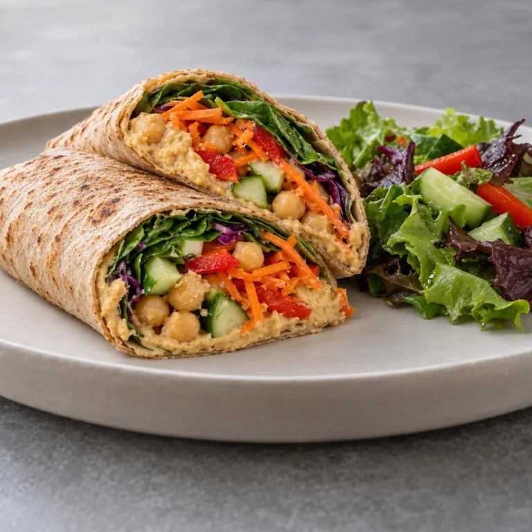 Rainbow Hummus Wrap