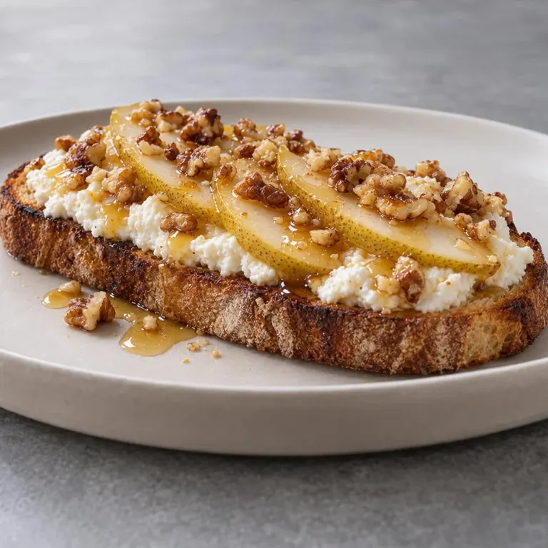 Ricotta, Pear & Walnut Toast