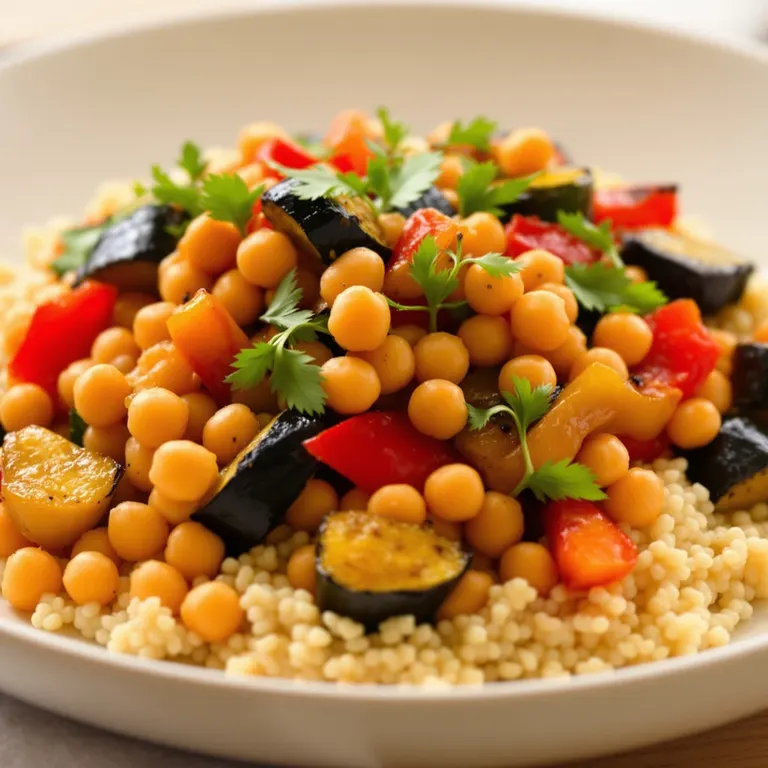 Roasted veg & chickpea couscous