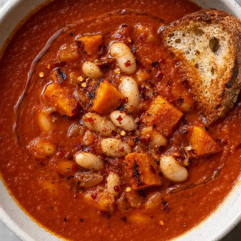 Roasted Butternut & White Bean Soup