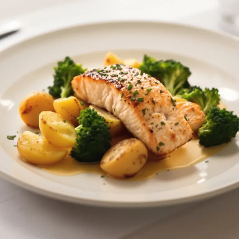 Salmon, potato & greens sheet-pan
