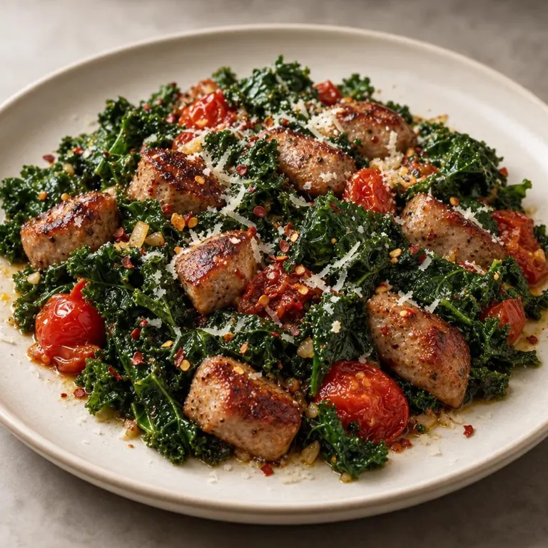 Sausage & Kale Skillet