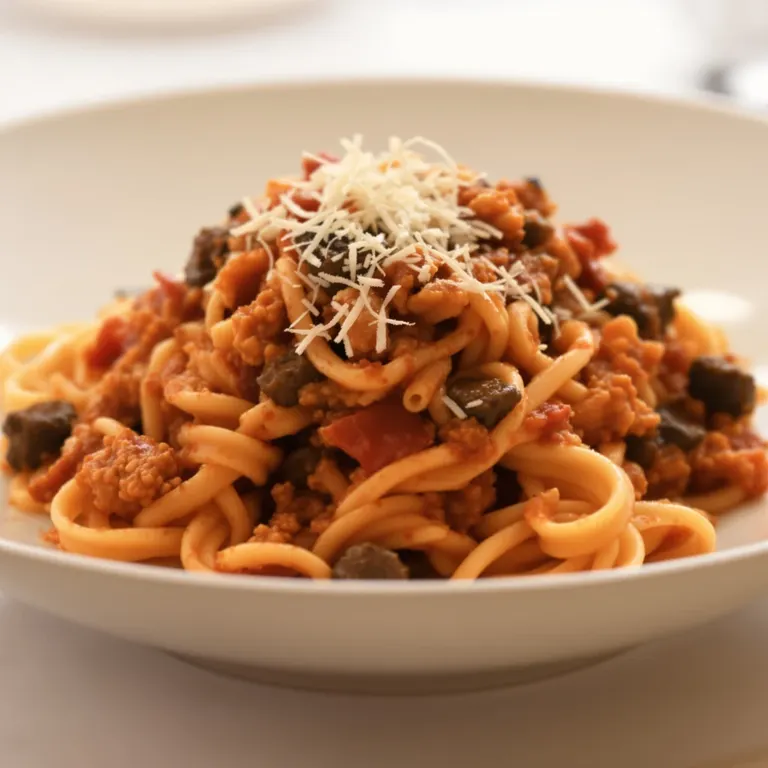 Sausage ragu with pasta
