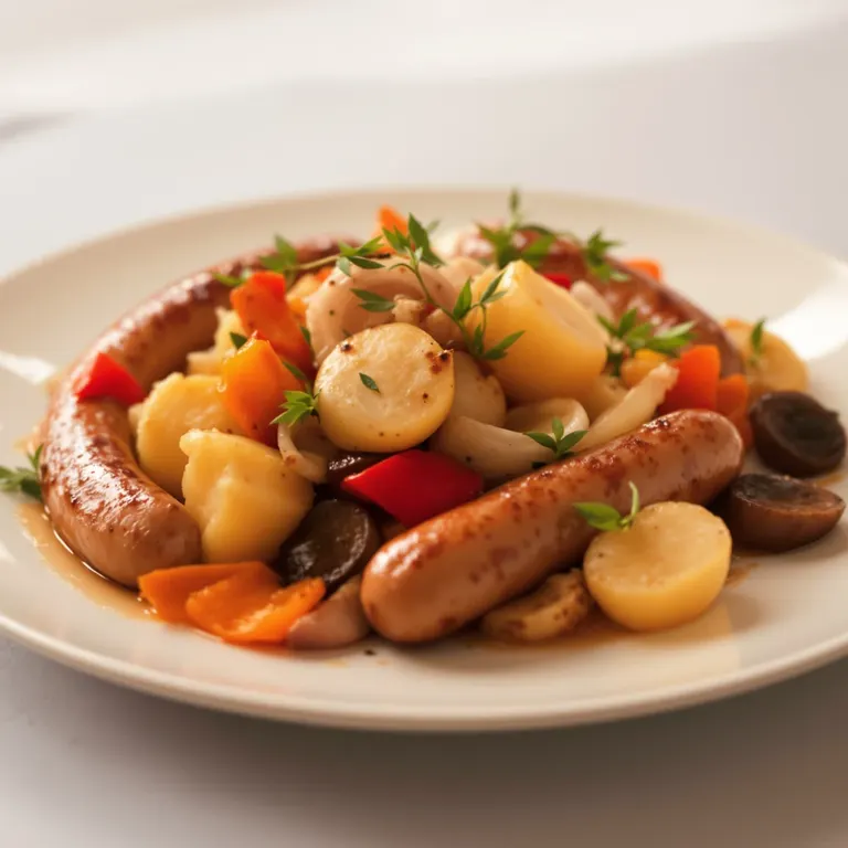 Sausage, pepper & potato sheet-pan