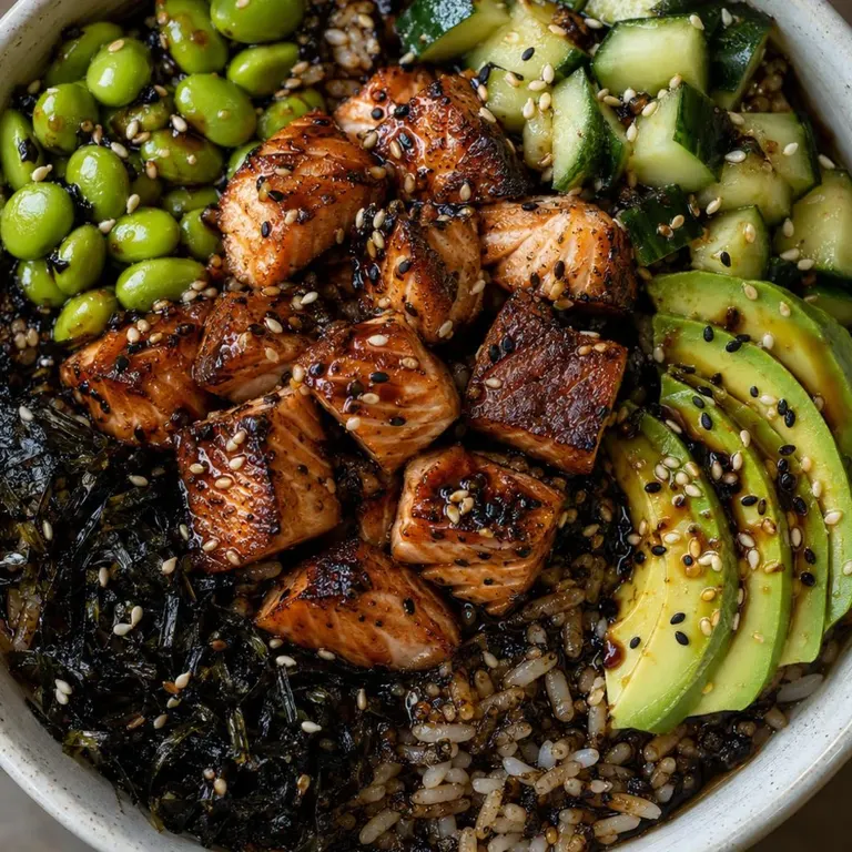 Seared Salmon Poke Bowl