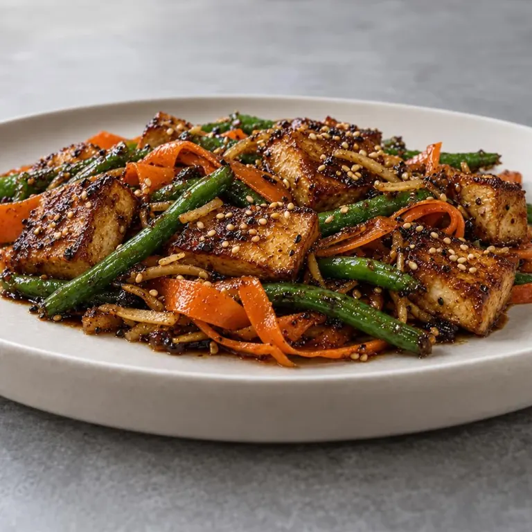 Sesame Tofu & Carrot Stir-Fry