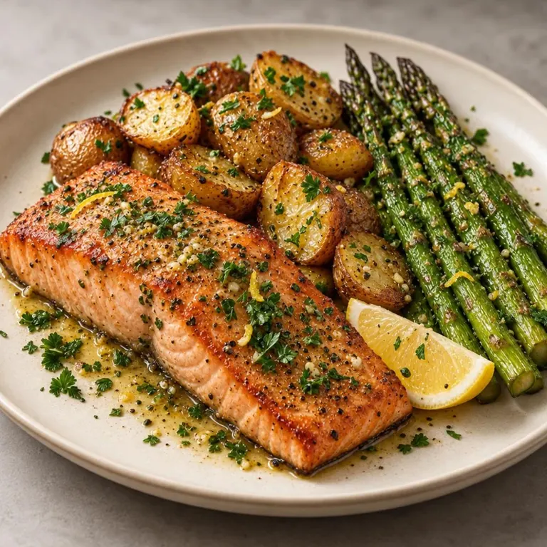 Sheet-Pan Salmon with Asparagus