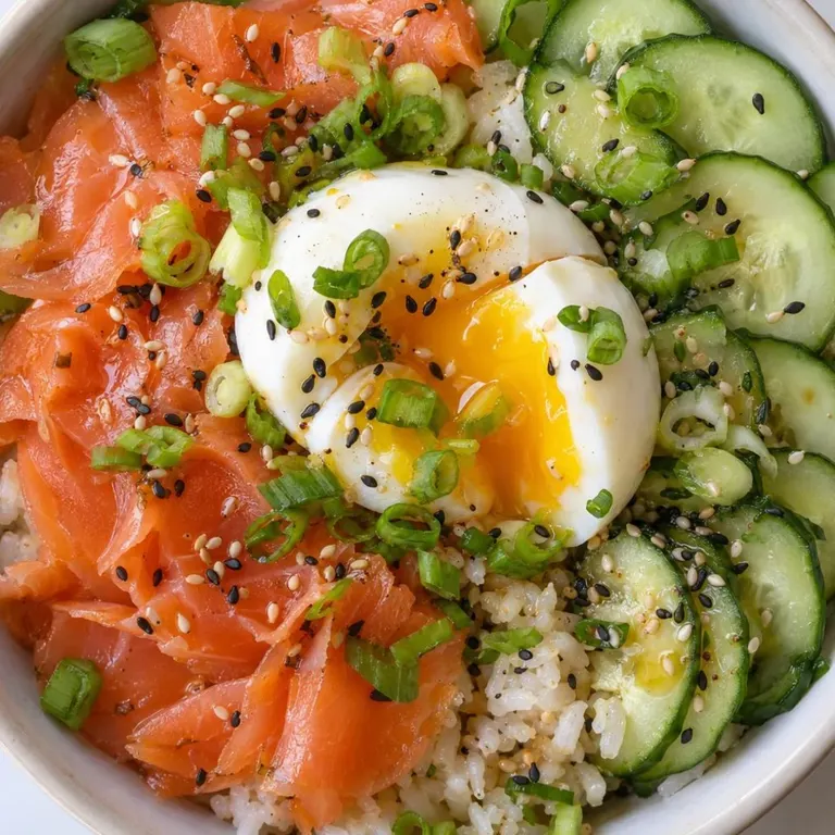 Smoked Salmon & Cucumber Rice Bowl
