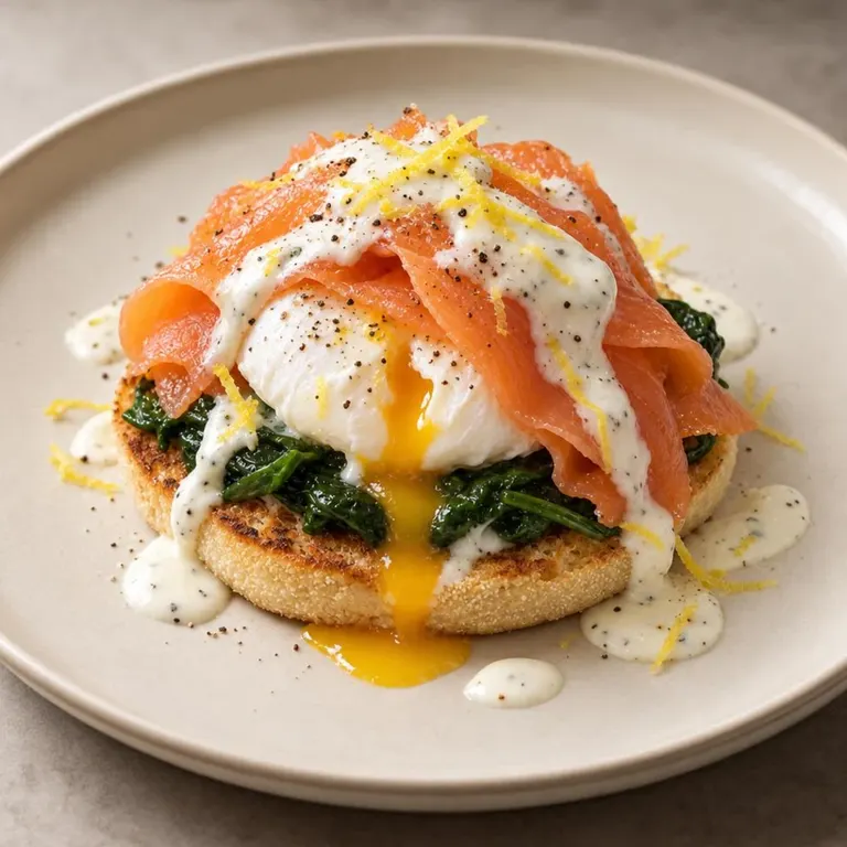 Smoked Salmon Muffin Stack