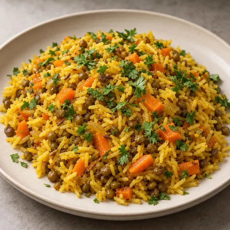 Spiced Lentil & Carrot Rice Pilaf