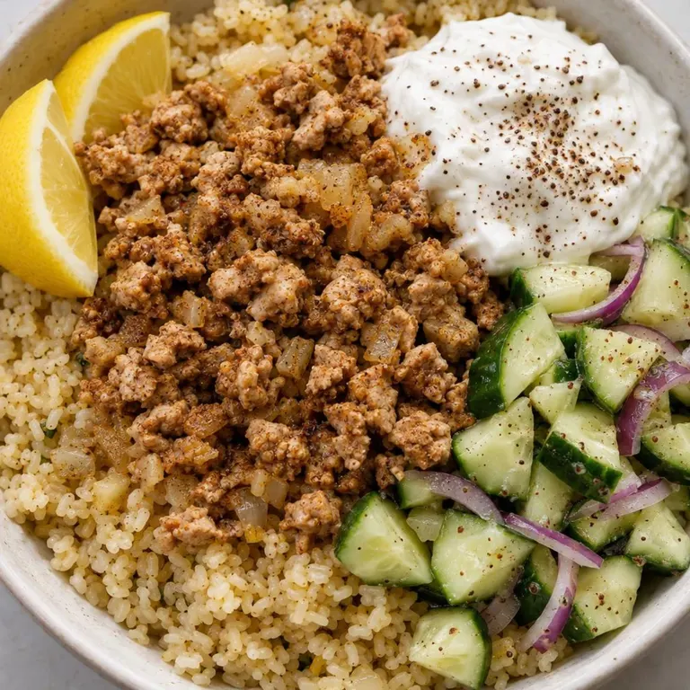 Spiced Turkey Bulgur Bowl