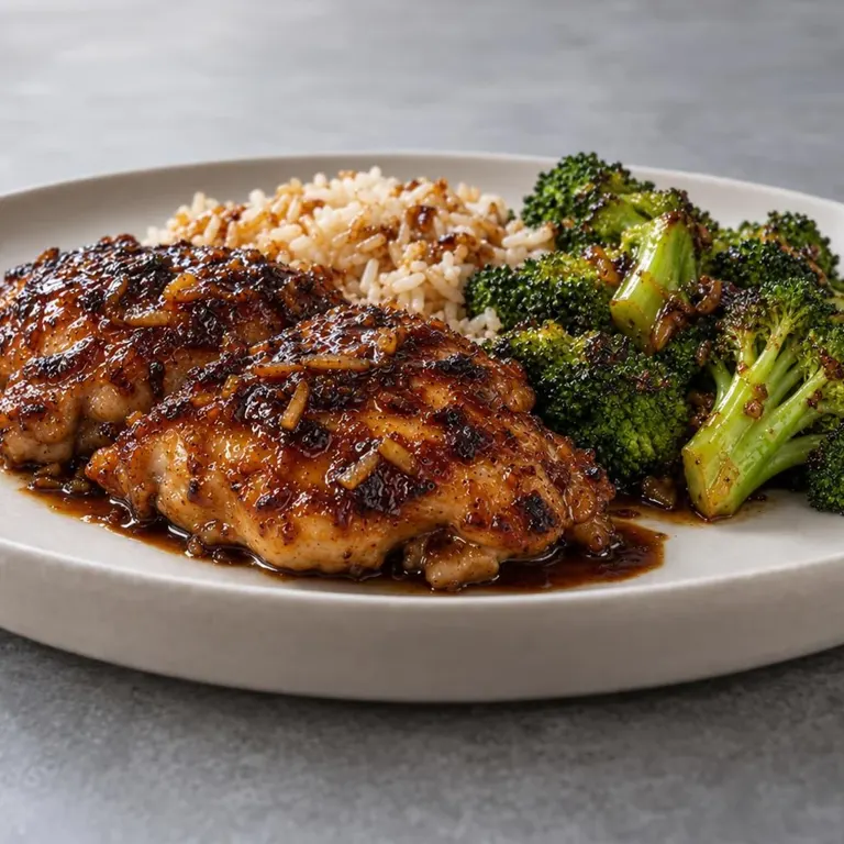 Sticky Ginger Soy Chicken & Broccoli