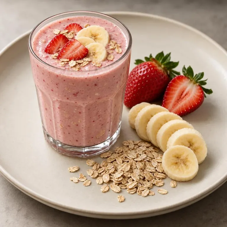 Strawberry Banana Oat Smoothie