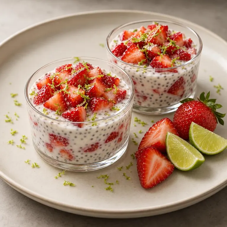 Strawberry Lime Chia Cups
