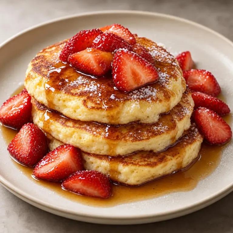 Strawberry Ricotta Pancakes