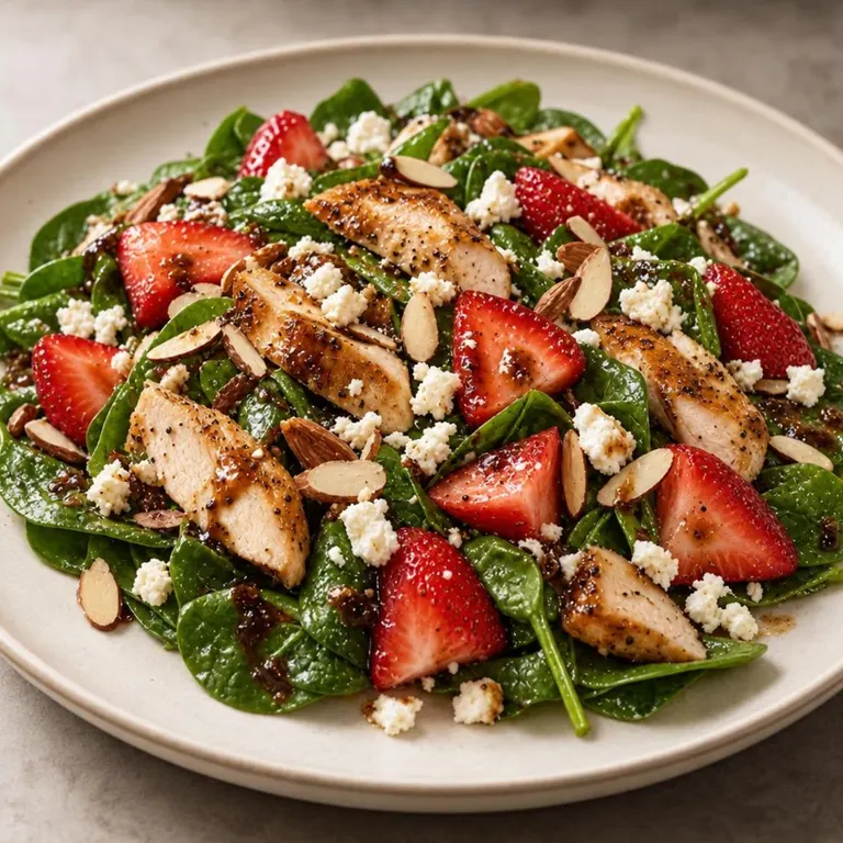 Strawberry Spinach Chicken Salad