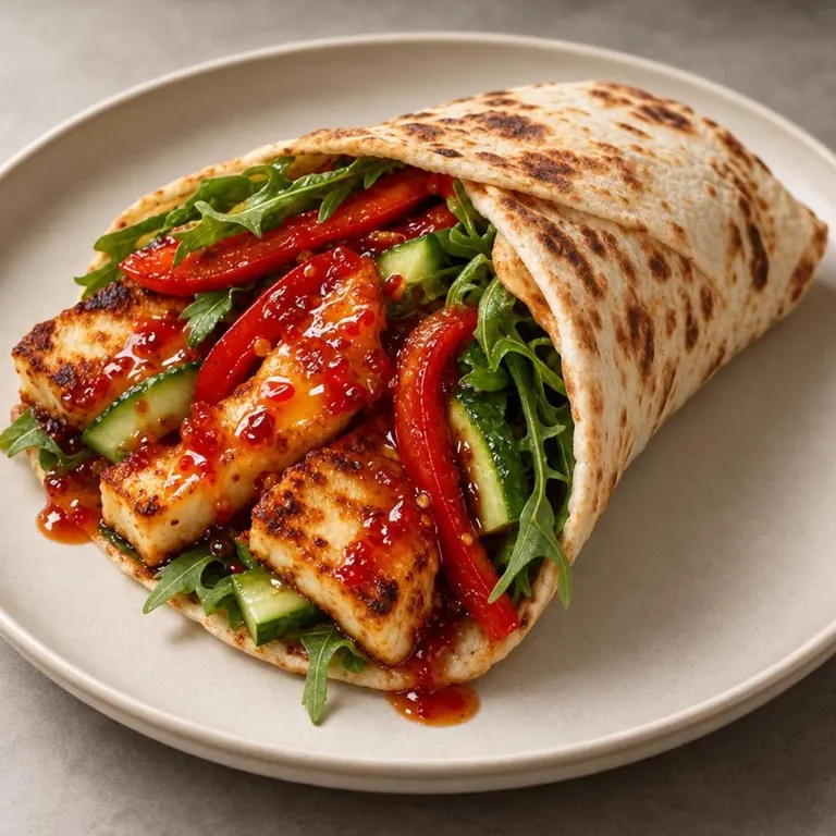 Sweet Chili Halloumi Wrap