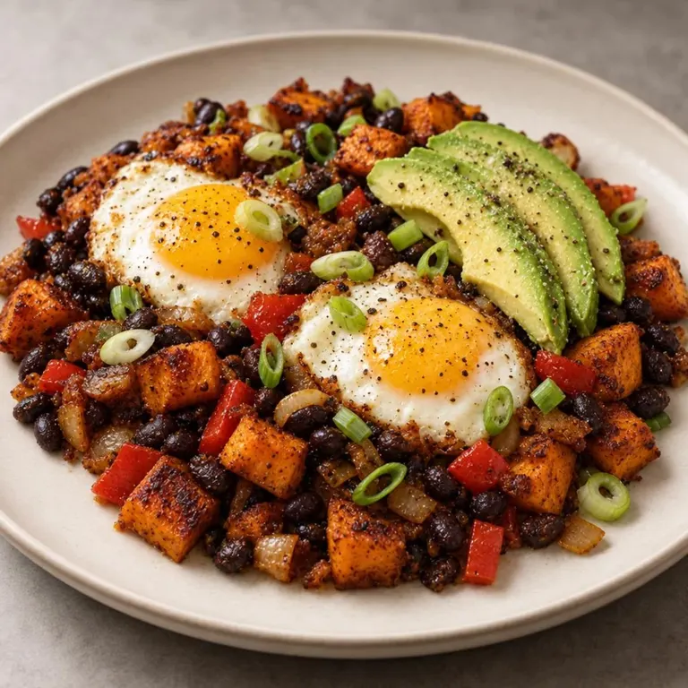 Sweet Potato Black Bean Hash