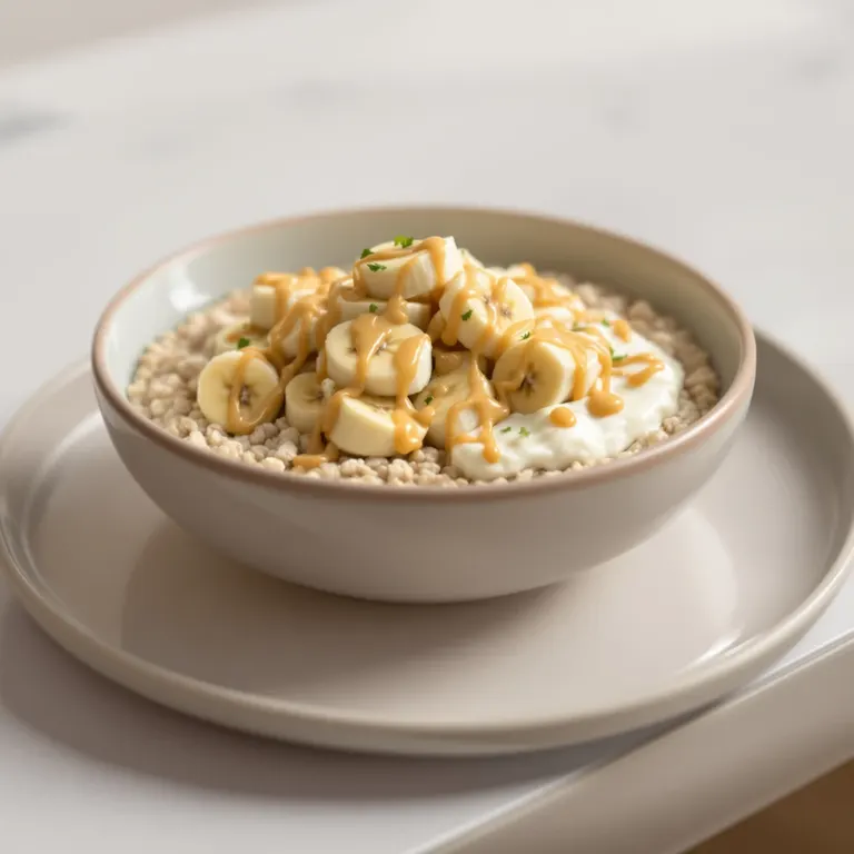 Tahini banana yogurt oats