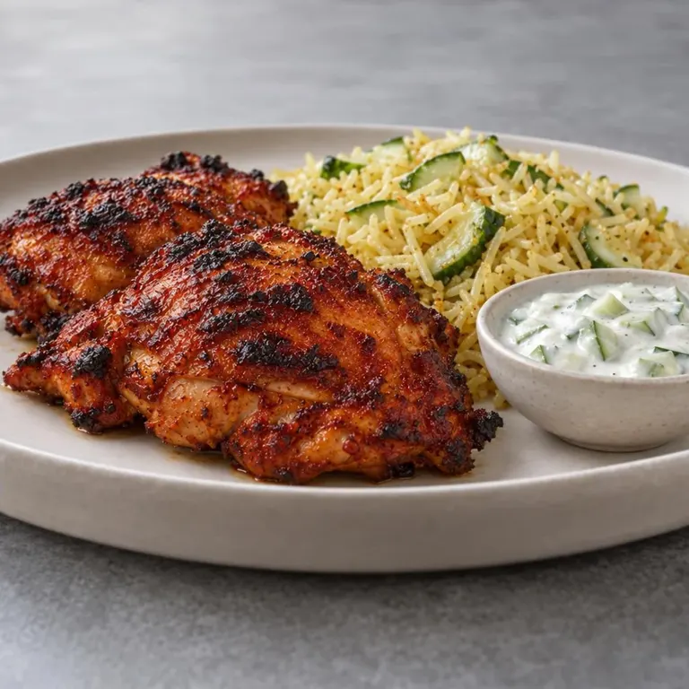Tandoori Chicken with Cucumber Rice