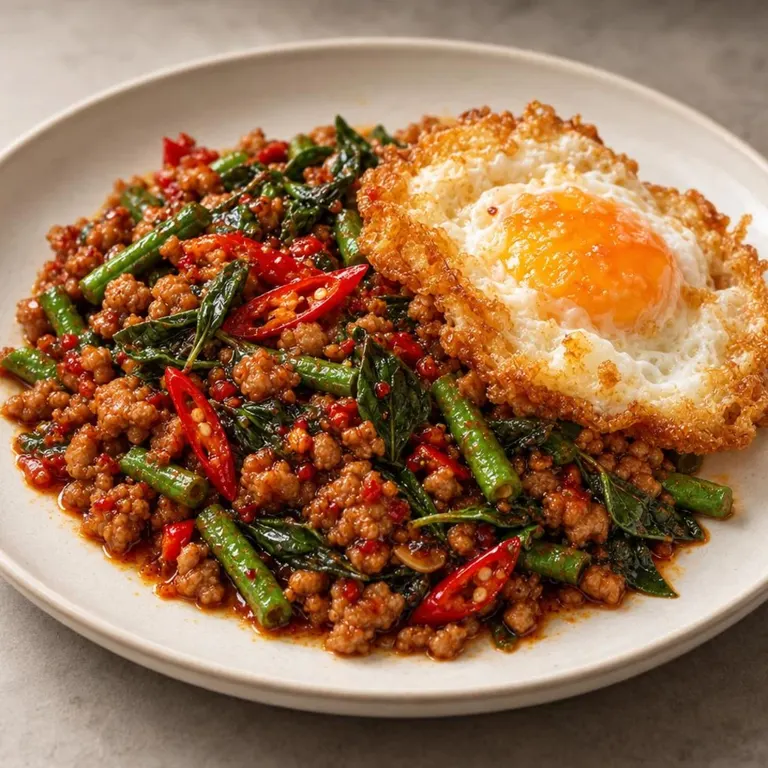 Thai Basil Pork with Fried Egg