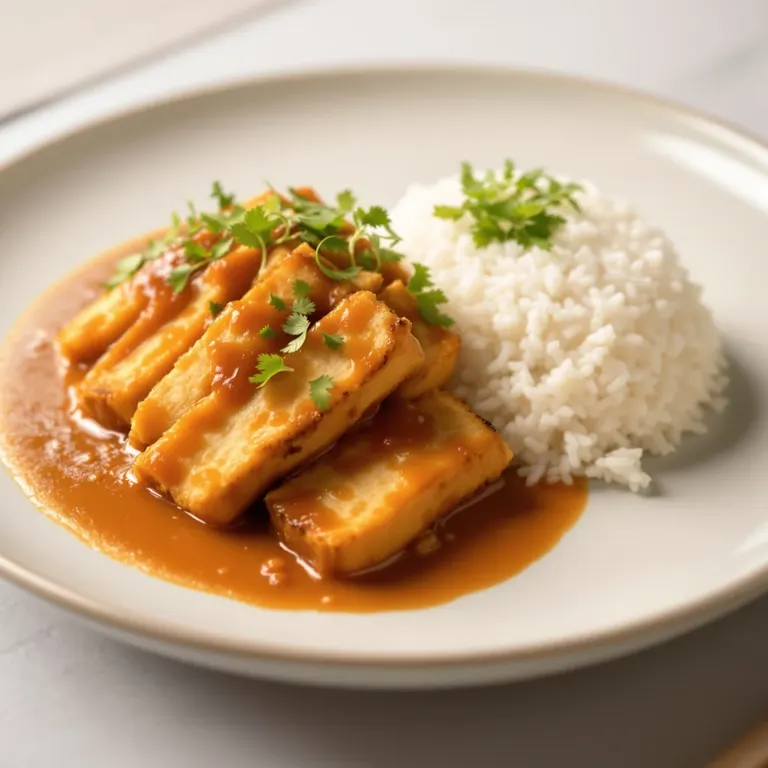 Tofu katsu-style curry